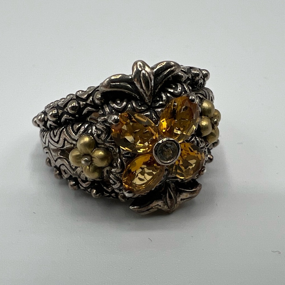 Barbara Bixby 925/18K Gold Ring - Picture 3 of 6
